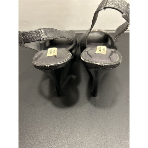 Simply Vera Wang Womens Cicely Size 7 Gray Slip On Peep Toe Slingback Heels Flaw - Picture 5 of 11